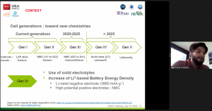 Screen shot of T. Clement presenting